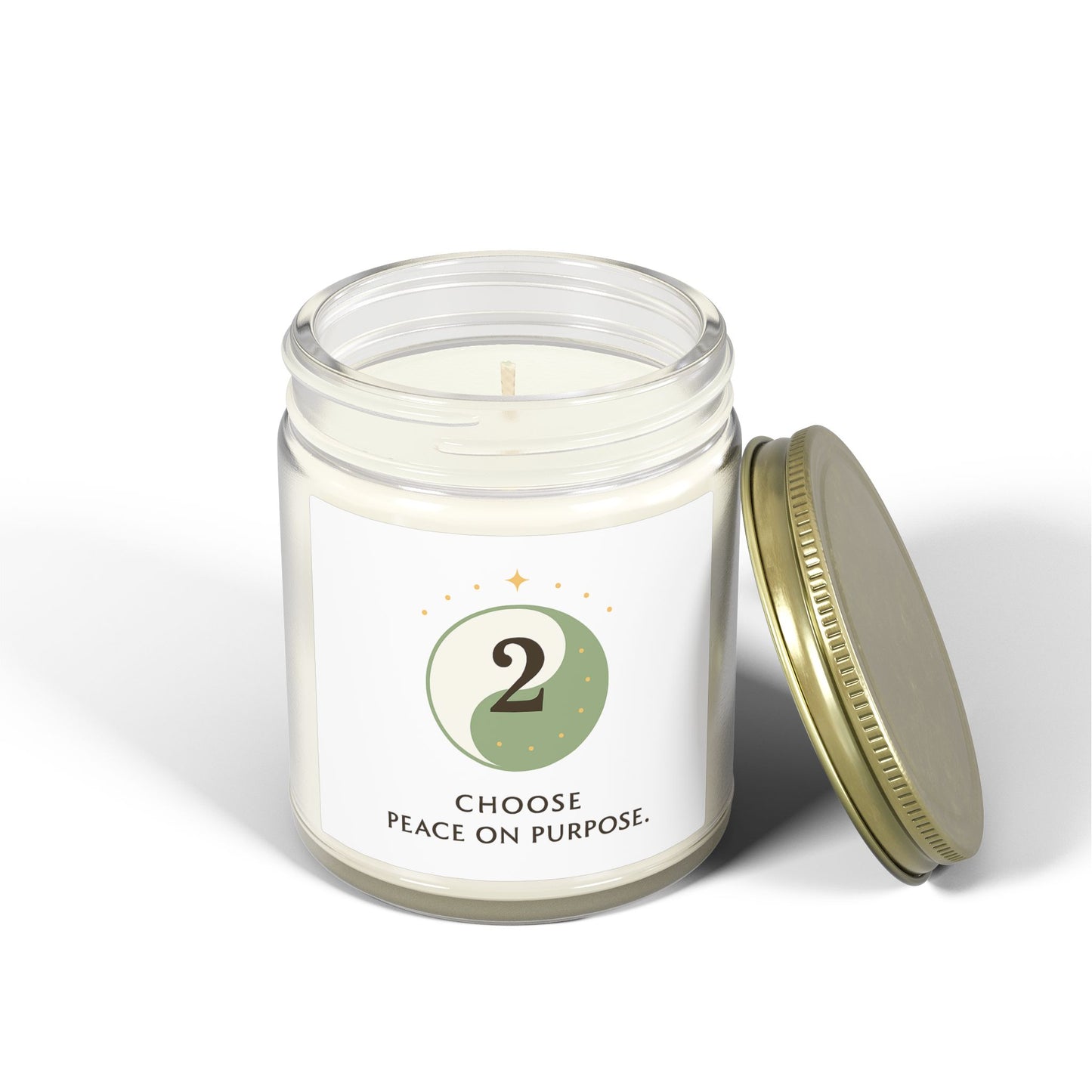 Choose Peace on Purpose Coconut Apricot Scented Candle (4oz / 9oz)