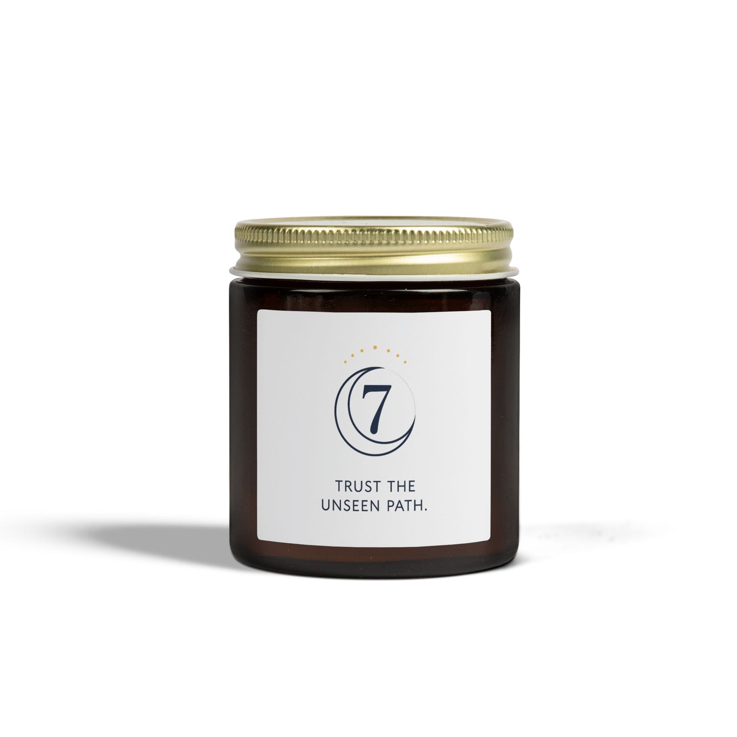 Coconut Apricot Scented Candle (4oz/9oz) — 'Trust the Unseen Path' Aromatherapy Jar