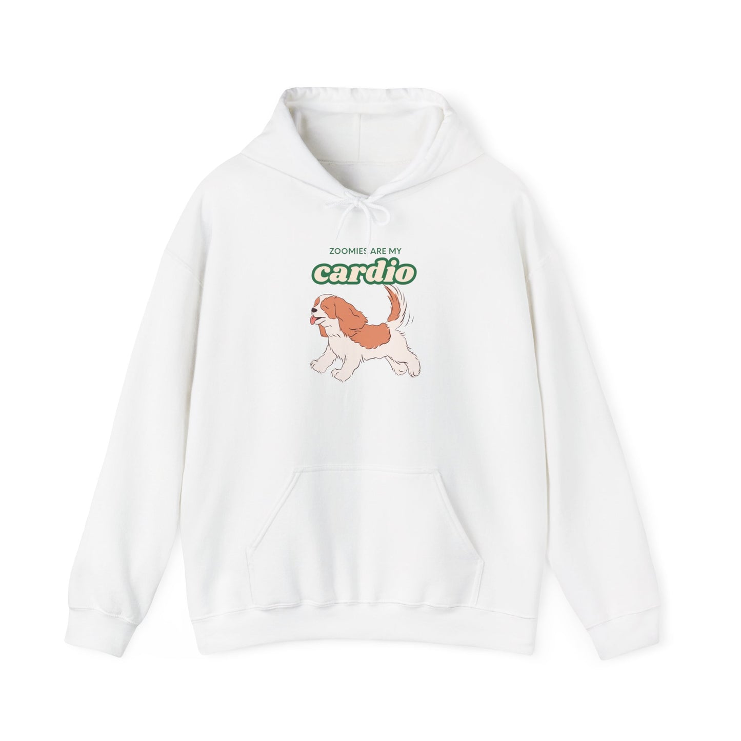 Cardio Cavalier Hoodie — Cute Dog Graphic Pullover ('Today is my cardio')