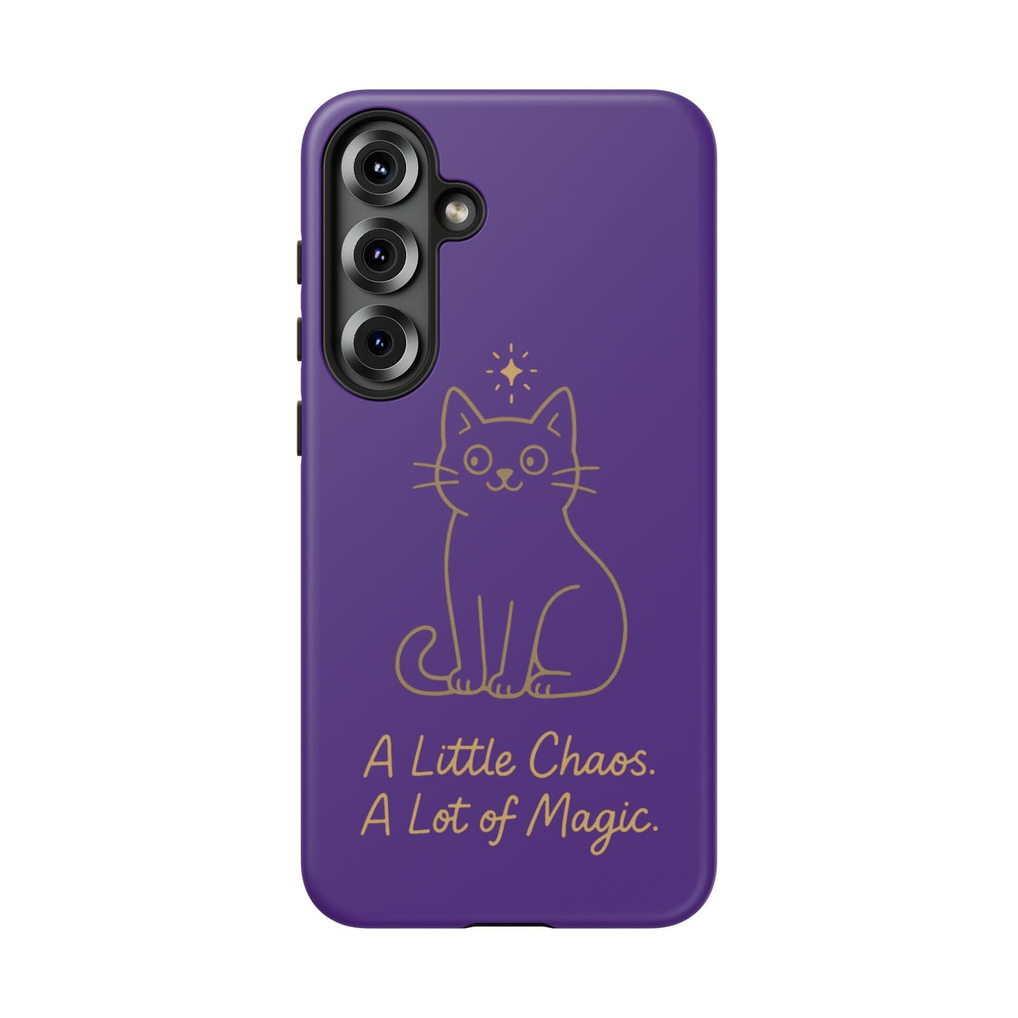 Phone Case — "A Little Chaos, A Lot of Magic" Cute Cat Protective Cover