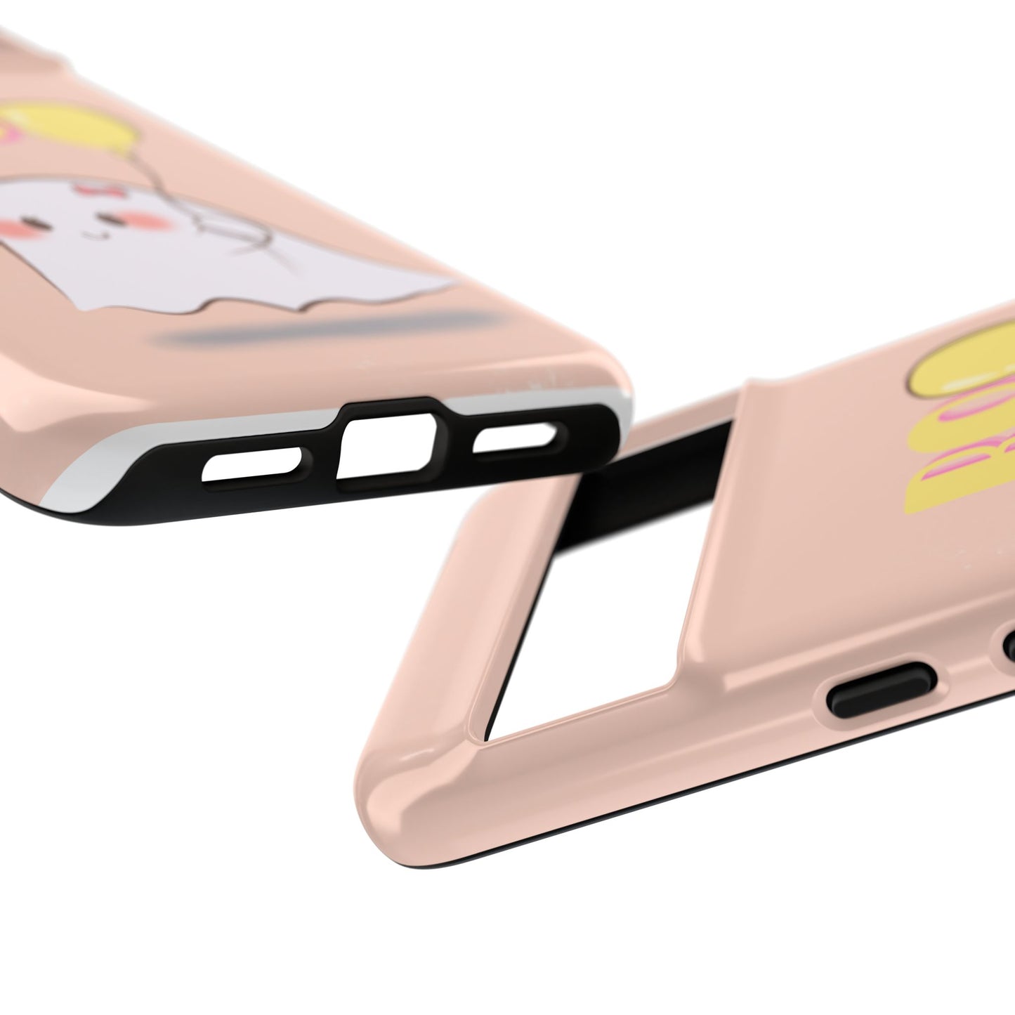 Cute Ghost 'Boo' Phone Case – Pink Balloon Protective Case