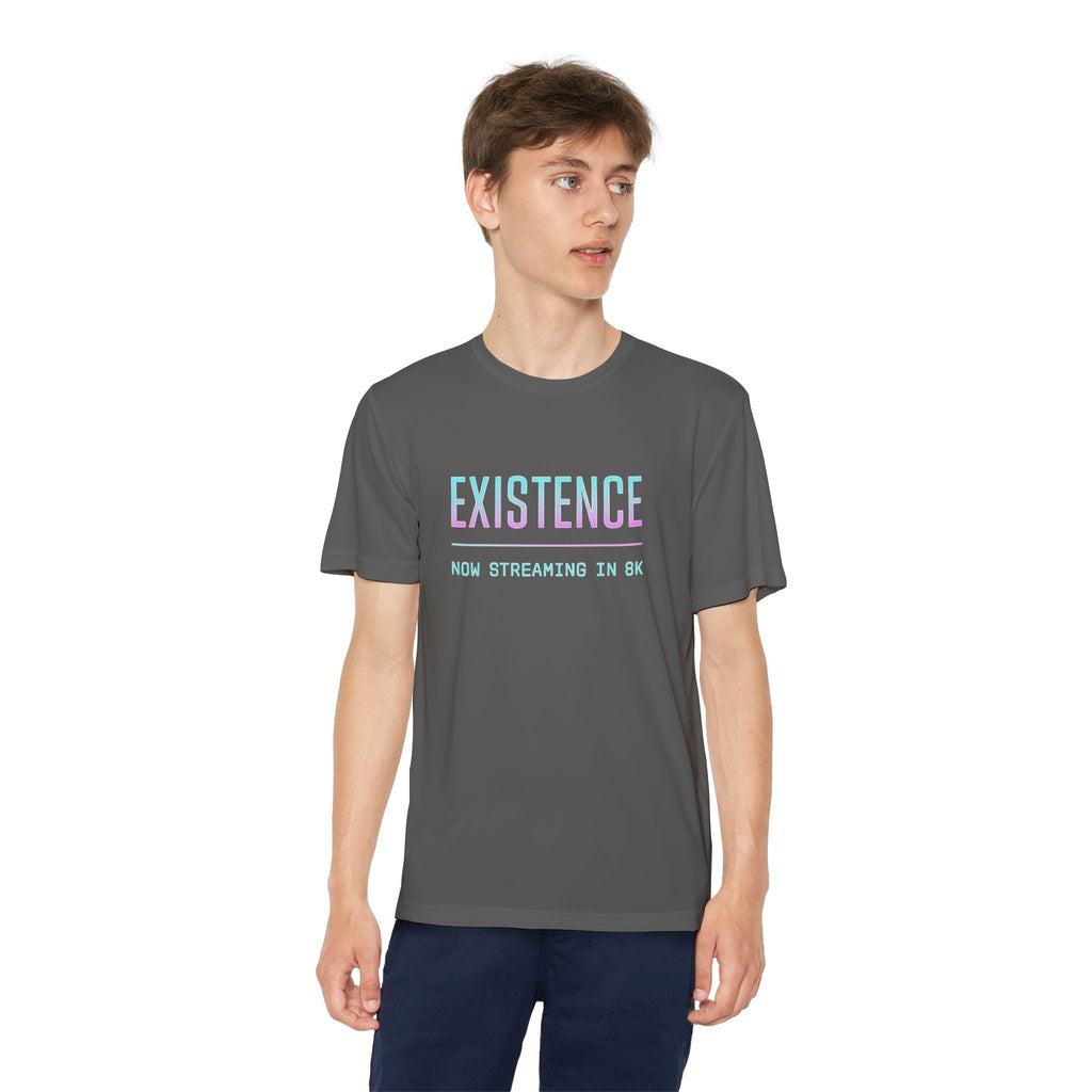 Youth Competitor Tee - Existence Motivational Shirt, Activewear for Teens, Sports Tee, Gift for Young Athletes, Fitness Apparel