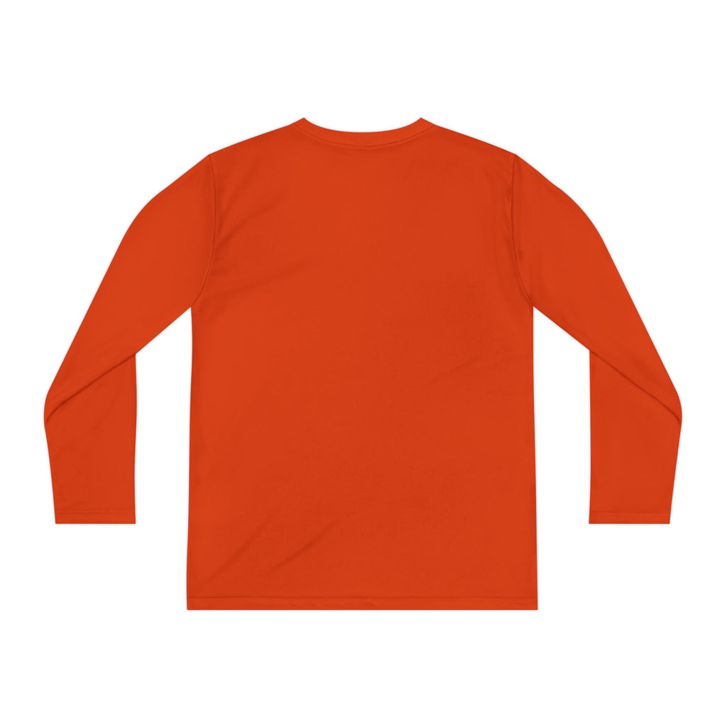 Youth Motivational Long Sleeve Tee - Vibrant Orange "Existence, How Striving Defines Me", Gift for Kids, Sportswear, Everyday Wear, [...]