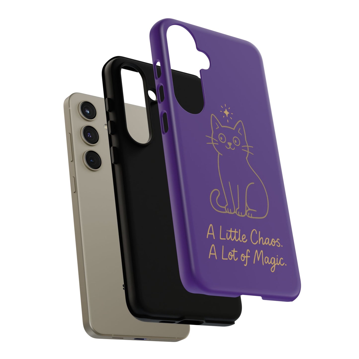 Phone Case — "A Little Chaos, A Lot of Magic" Cute Cat Protective Cover