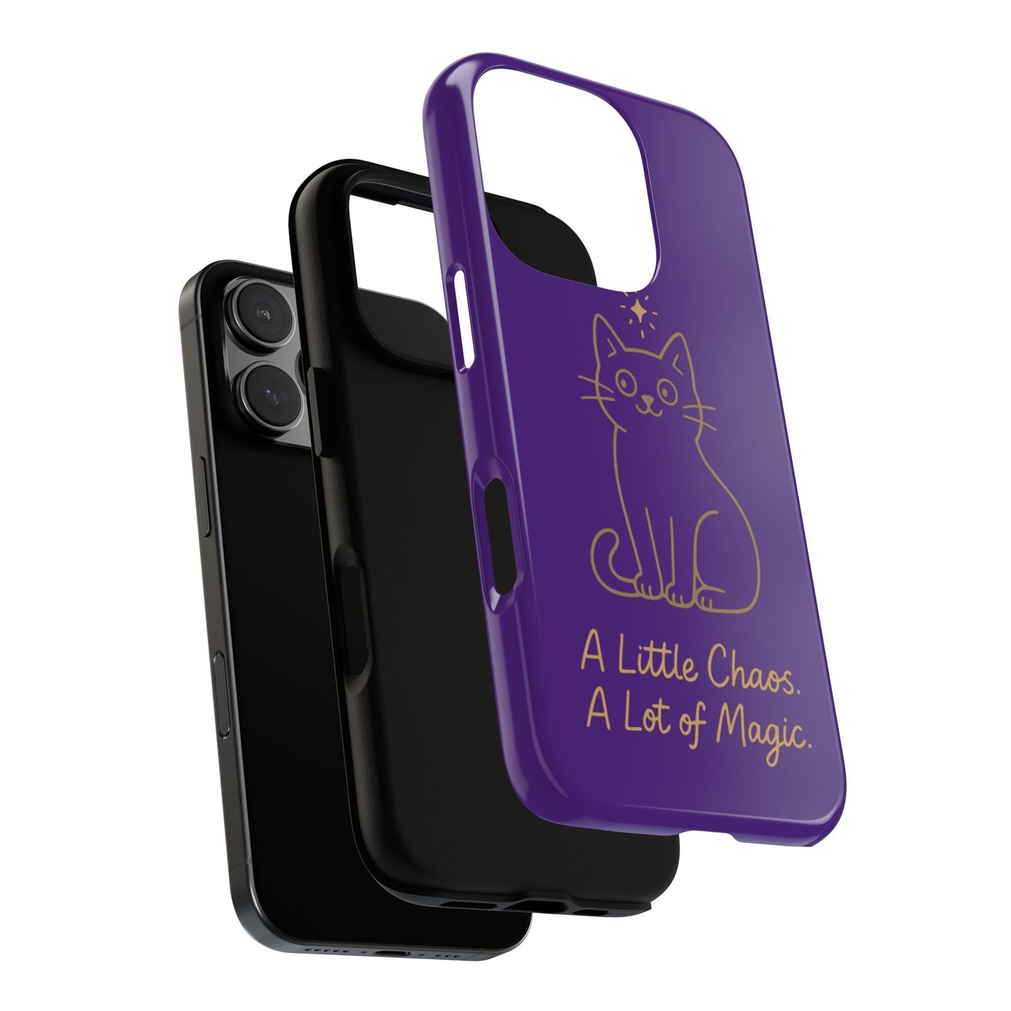 Phone Case — "A Little Chaos, A Lot of Magic" Cute Cat Protective Cover