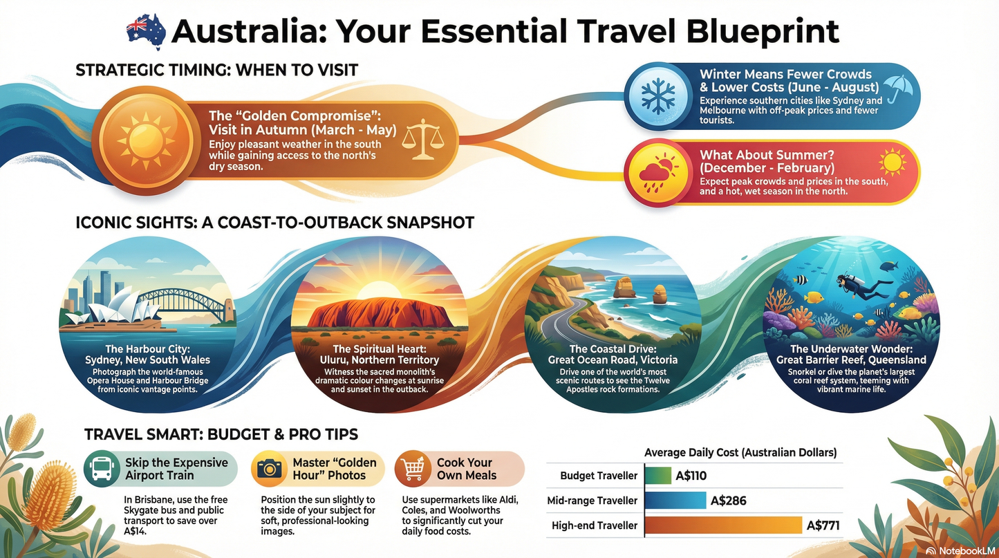 Down Under Discovery Map - Australia Itinerary Unfolded