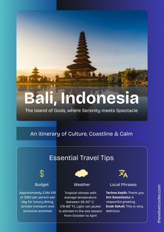 Bali Bliss Routebook - The Unfolded Bali Travel Itinerary