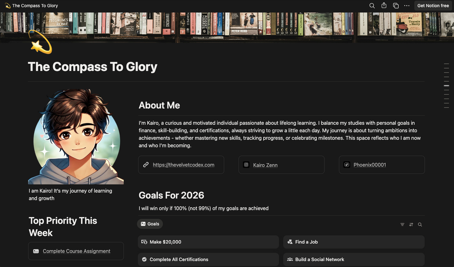 Wellness & Success Notion Template